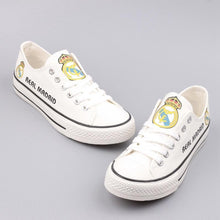 Load image into Gallery viewer, Real Madrid Football Team Unisex Breathable Novelty Design Canvas Shoes White Full Plus Size Best Gift Printed Logo Team
