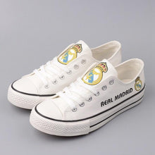 Load image into Gallery viewer, Real Madrid Football Team Unisex Breathable Novelty Design Canvas Shoes White Full Plus Size Best Gift Printed Logo Team