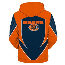 Load image into Gallery viewer, Chicago Bears NFL Apparel Men New Design 3D Polyester Hoodie Sweatshirt Personalized Full Color Full Plus Size Best Gift Printed Logo Team