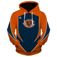 Load image into Gallery viewer, Chicago Bears NFL Apparel Men New Design 3D Polyester Hoodie Sweatshirt Personalized Full Color Full Plus Size Best Gift Printed Logo Team