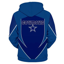 Load image into Gallery viewer, Dallas Cowboys NFL Apparel Men New Design 3D Polyester Hoodie Sweatshirt Personalized Full Color Full Plus Size Best Gift Printed Logo Team