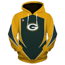 Load image into Gallery viewer, Green Bay Packers NFL Apparel Men New Design 3D Polyester Hoodie Sweatshirt Personalized Full Color Full Plus Size Best Gift Printed Logo Team