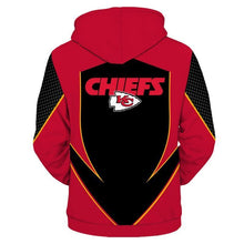 Load image into Gallery viewer, Kansas City Chiefs NFL Apparel Men New Design 3D Polyester Hoodie Sweatshirt Personalized Full Color Full Plus Size Best Gift Printed Logo Team