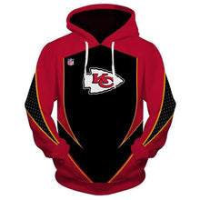 Load image into Gallery viewer, Kansas City Chiefs NFL Apparel Men New Design 3D Polyester Hoodie Sweatshirt Personalized Full Color Full Plus Size Best Gift Printed Logo Team