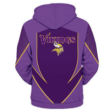 Load image into Gallery viewer, Minnesota Vikings NFL Apparel Men New Design 3D Polyester Hoodie Sweatshirt Personalized Full Color Full Plus Size Best Gift Printed Logo Team