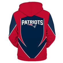 Load image into Gallery viewer, New England Patriots NFL Apparel Men New Design 3D Polyester Hoodie Sweatshirt Personalized Full Color Full Plus Size Best Gift Printed Logo Team