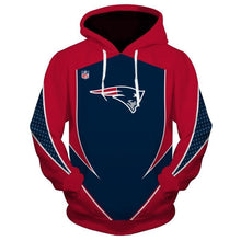 Load image into Gallery viewer, New England Patriots NFL Apparel Men New Design 3D Polyester Hoodie Sweatshirt Personalized Full Color Full Plus Size Best Gift Printed Logo Team