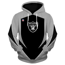 Load image into Gallery viewer, Oakland Raiders NFL Apparel Men New Design 3D Polyester Hoodie Sweatshirt Personalized Full Color Full Plus Size Best Gift Printed Logo Team