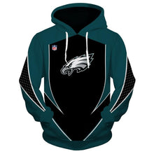 Load image into Gallery viewer, Philadelphia Eagles NFL Apparel Men New Design 3D Polyester Hoodie Sweatshirt Personalized Full Color Full Plus Size Best Gift Printed Logo Team