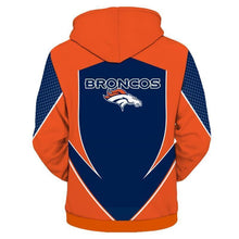 Load image into Gallery viewer, Denver Broncos NFL Apparel Men New Design 3D Polyester Hoodie Sweatshirt Personalized Full Color Full Plus Size Best Gift Printed Logo Team