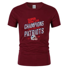 Load image into Gallery viewer, New England Patriots NFL Apparel Unisex Short Sleeve Graphic Super Bowl LIII T-Shirt Personalized Full Color Full Plus Size Best Gift Printed Logo Team