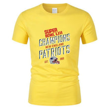 Load image into Gallery viewer, New England Patriots NFL Apparel Unisex Short Sleeve Graphic Super Bowl LIII T-Shirt Personalized Full Color Full Plus Size Best Gift Printed Logo Team