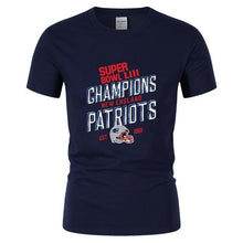 Load image into Gallery viewer, New England Patriots NFL Apparel Unisex Short Sleeve Graphic Super Bowl LIII T-Shirt Personalized Full Color Full Plus Size Best Gift Printed Logo Team