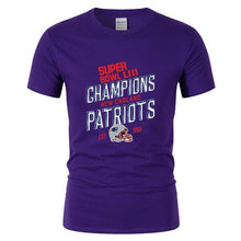 Load image into Gallery viewer, New England Patriots NFL Apparel Unisex Short Sleeve Graphic Super Bowl LIII T-Shirt Personalized Full Color Full Plus Size Best Gift Printed Logo Team