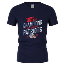 Load image into Gallery viewer, New England Patriots NFL Apparel Unisex Short Sleeve Graphic Super Bowl LIII T-Shirt Personalized Full Color Full Plus Size Best Gift Printed Logo Team