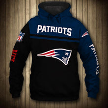 Load image into Gallery viewer, New England Patriots NFL Apparel Men 3D Skull Polyester Hoodie Sweatshirt Personalized Full Color Full Plus Size Best Gift Printed Logo Team