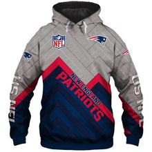 Load image into Gallery viewer, New England Patriots NFL Apparel Men 3D Polyester Zipper Hoodie Sweatshirt Personalized Full Color Full Plus Size Best Gift Printed Logo Team
