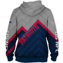 Load image into Gallery viewer, New England Patriots NFL Apparel Men 3D Polyester Zipper Hoodie Sweatshirt Personalized Full Color Full Plus Size Best Gift Printed Logo Team
