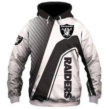 Load image into Gallery viewer, Oakland Raiders NFL Apparel Men 3D Polyester Hoodie Sweatshirt Personalized Full Color Full Plus Size Best Gift Printed Logo Team