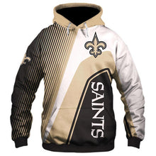 Load image into Gallery viewer, New Orleans Saints New Orleans Saints NFL Apparel Men 3D Polyester Zipper Hoodie Sweatshirt Personalized Full Color Full Plus Size Best Gift Printed Logo Team