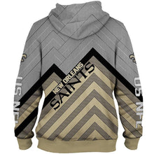 Load image into Gallery viewer, New Orleans Saints New Orleans Saints NFL Apparel Unisex 3D Polyester Zipper Hoodie Sweatshirt Personalized Full Color Full Plus Size Best Gift Printed Logo Team