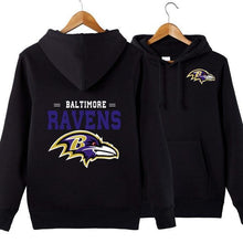 Load image into Gallery viewer, Baltimore Ravens NFL Apparel Unisex 3D Polyester Pullover Hoodie Sweatshirt Black/Gray/Red/White/Yellow Full Plus Size Best Gift Printed Logo Team