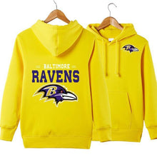 Load image into Gallery viewer, Baltimore Ravens NFL Apparel Unisex 3D Polyester Pullover Hoodie Sweatshirt Black/Gray/Red/White/Yellow Full Plus Size Best Gift Printed Logo Team