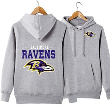 Load image into Gallery viewer, Baltimore Ravens NFL Apparel Unisex 3D Polyester Pullover Hoodie Sweatshirt Black/Gray/Red/White/Yellow Full Plus Size Best Gift Printed Logo Team