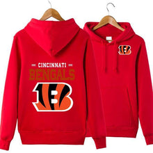 Load image into Gallery viewer, Cincinnati Bengals NFL Apparel Unisex 3D Polyester Pullover Hoodie Sweatshirt Black/Gray/Red/White/Yellow Full Plus Size Best Gift Printed Logo Team