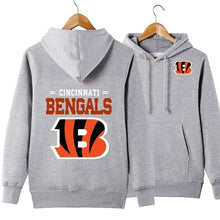 Load image into Gallery viewer, Cincinnati Bengals NFL Apparel Unisex 3D Polyester Pullover Hoodie Sweatshirt Black/Gray/Red/White/Yellow Full Plus Size Best Gift Printed Logo Team
