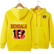Load image into Gallery viewer, Cincinnati Bengals NFL Apparel Unisex 3D Polyester Pullover Hoodie Sweatshirt Black/Gray/Red/White/Yellow Full Plus Size Best Gift Printed Logo Team