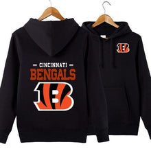 Load image into Gallery viewer, Cincinnati Bengals NFL Apparel Unisex 3D Polyester Pullover Hoodie Sweatshirt Black/Gray/Red/White/Yellow Full Plus Size Best Gift Printed Logo Team