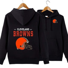 Load image into Gallery viewer, Cleveland Browns NFL Apparel Unisex 3D Polyester Pullover Hoodie Sweatshirt Black/Gray/Red/White/Yellow Full Plus Size Best Gift Printed Logo Team