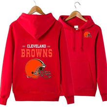 Load image into Gallery viewer, Cleveland Browns NFL Apparel Unisex 3D Polyester Pullover Hoodie Sweatshirt Black/Gray/Red/White/Yellow Full Plus Size Best Gift Printed Logo Team