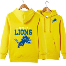 Load image into Gallery viewer, Detroit Lions NFL Apparel Unisex 3D Polyester Pullover Hoodie Sweatshirt Black/Gray/Red/White/Yellow Full Plus Size Best Gift Printed Logo Team