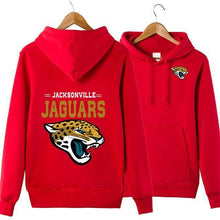 Load image into Gallery viewer, Jacksonville Jaguars NFL Apparel Unisex 3D Polyester Pullover Hoodie Sweatshirt Black/Gray/Red/White/Yellow Full Plus Size Best Gift Printed Logo Team