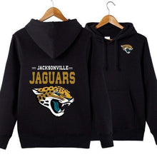 Load image into Gallery viewer, Jacksonville Jaguars NFL Apparel Unisex 3D Polyester Pullover Hoodie Sweatshirt Black/Gray/Red/White/Yellow Full Plus Size Best Gift Printed Logo Team