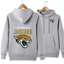 Load image into Gallery viewer, Jacksonville Jaguars NFL Apparel Unisex 3D Polyester Pullover Hoodie Sweatshirt Black/Gray/Red/White/Yellow Full Plus Size Best Gift Printed Logo Team