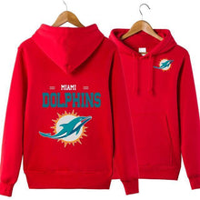 Load image into Gallery viewer, Miami Dolphins NFL Apparel Unisex 3D Polyester Pullover Hoodie Sweatshirt Black/Gray/Red/White/Yellow Full Plus Size Best Gift Printed Logo Team