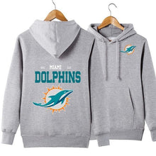 Load image into Gallery viewer, Miami Dolphins NFL Apparel Unisex 3D Polyester Pullover Hoodie Sweatshirt Black/Gray/Red/White/Yellow Full Plus Size Best Gift Printed Logo Team