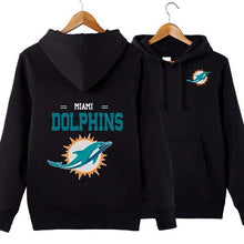 Load image into Gallery viewer, Miami Dolphins NFL Apparel Unisex 3D Polyester Pullover Hoodie Sweatshirt Black/Gray/Red/White/Yellow Full Plus Size Best Gift Printed Logo Team