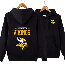 Load image into Gallery viewer, Minnesota Vikings NFL Apparel Unisex 3D Polyester Pullover Hoodie Sweatshirt Black/Gray/Red/White/Yellow Full Plus Size Best Gift Printed Logo Team
