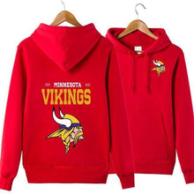 Load image into Gallery viewer, Minnesota Vikings NFL Apparel Unisex 3D Polyester Pullover Hoodie Sweatshirt Black/Gray/Red/White/Yellow Full Plus Size Best Gift Printed Logo Team