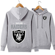 Load image into Gallery viewer, Oakland Raiders NFL Apparel Unisex 3D Polyester Pullover Hoodie Sweatshirt Black/Gray/Red/White/Yellow Full Plus Size Best Gift Printed Logo Team