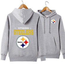 Load image into Gallery viewer, Pittsburgh Steelers NFL Apparel Unisex 3D Polyester Pullover Hoodie Sweatshirt Black/Gray/Red/White/Yellow Full Plus Size Best Gift Printed Logo Team