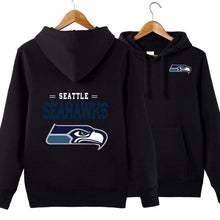 Load image into Gallery viewer, Seattle Seahawks NFL Apparel Unisex 3D Polyester Pullover Hoodie Sweatshirt Black/Gray/Red/White/Yellow Full Plus Size Best Gift Printed Logo Team