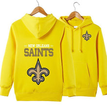 Load image into Gallery viewer, New Orleans Saints NFL Apparel Unisex 3D Polyester Pullover Hoodie Sweatshirt Black/Gray/Red/White/Yellow Full Plus Size Best Gift Printed Logo Team