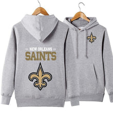 Load image into Gallery viewer, New Orleans Saints NFL Apparel Unisex 3D Polyester Pullover Hoodie Sweatshirt Black/Gray/Red/White/Yellow Full Plus Size Best Gift Printed Logo Team