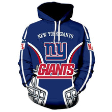 Load image into Gallery viewer, New York Giants NFL Apparel Men 3D Polyester Zipper Hoodie Sweatshirt Personalized Full Color Full Plus Size Best Gift Printed Logo Team