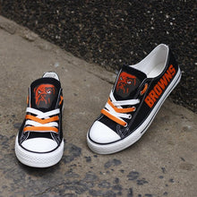 Load image into Gallery viewer, Cleveland Browns NFL Apparel Lightweight Comfort Canvas Shoes Sneaker Black Full Plus Size Best Gift Printed Logo Team